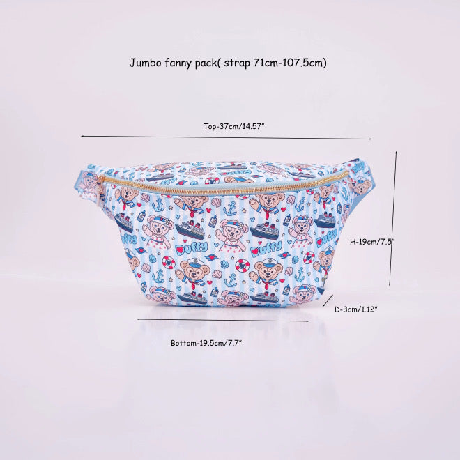 Beary Sailing Friends Jumbo Fannypack (READY TO SHIP) NO EXCHANGES OR CANCELATIONS
