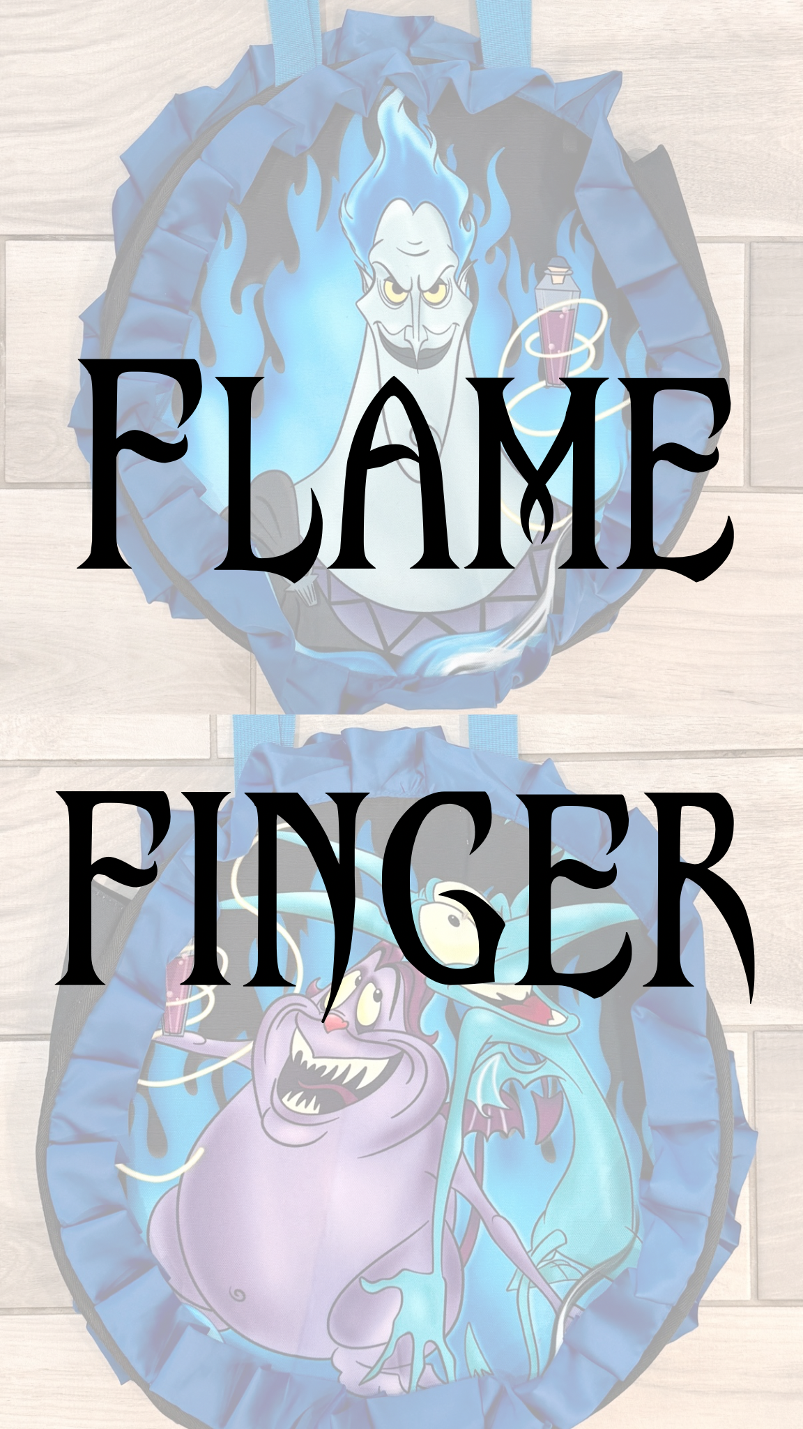 Flame Finger/P&P Villain Tote Bag (READY TO SHIP)  NO EXCHANGES OR CANCELATIONS