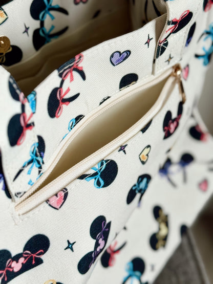 Mouse Hat Canvas Tote Bag (READY TO SHIP) - NO EXCHANGES OR CANCELATIONS