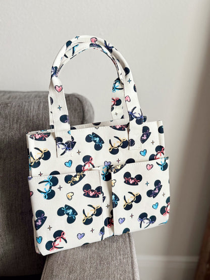 Mouse Hat Canvas Tote Bag (READY TO SHIP) - NO EXCHANGES OR CANCELATIONS