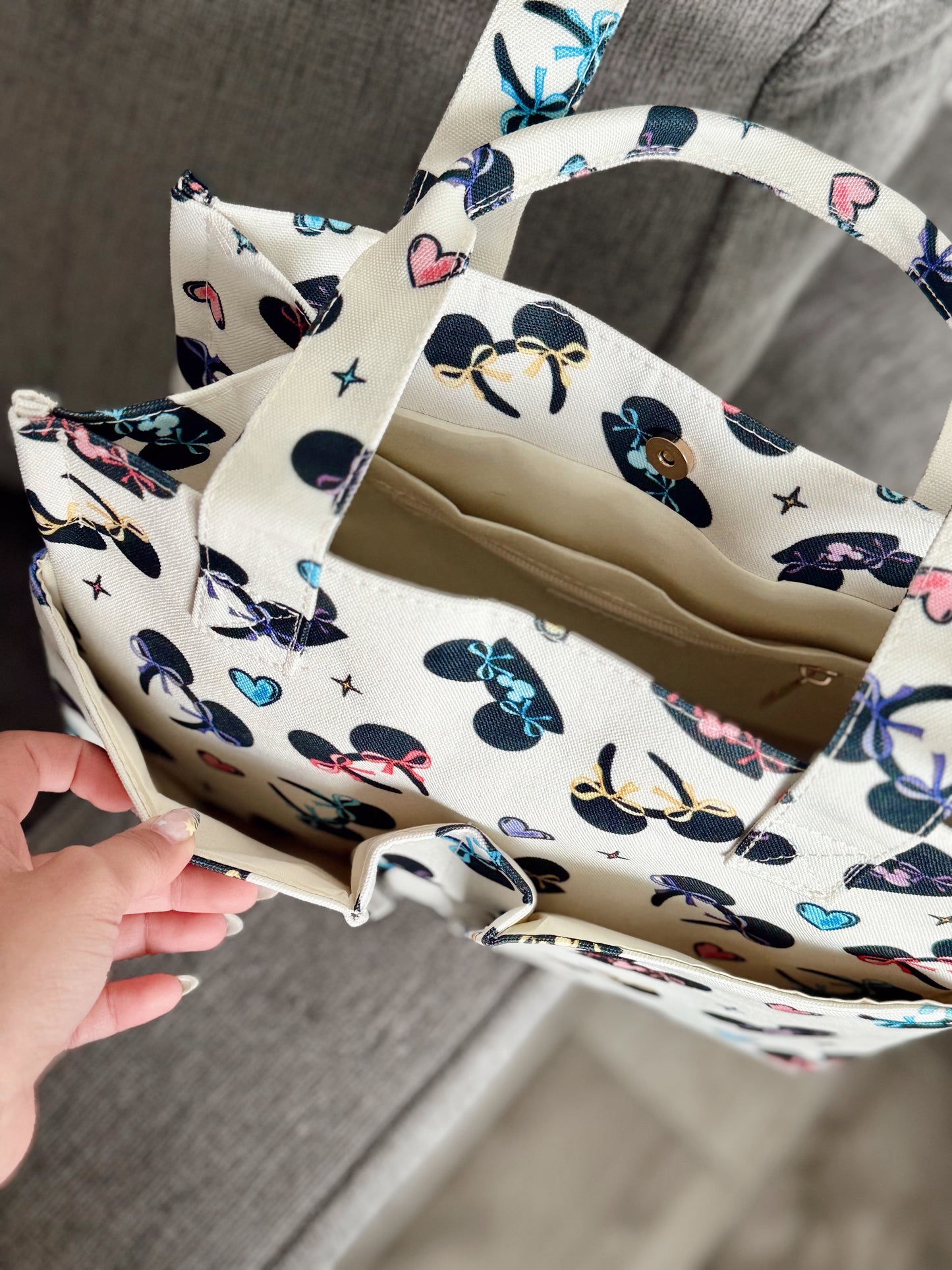 Mouse Hat Canvas Tote Bag (READY TO SHIP) - NO EXCHANGES OR CANCELATIONS