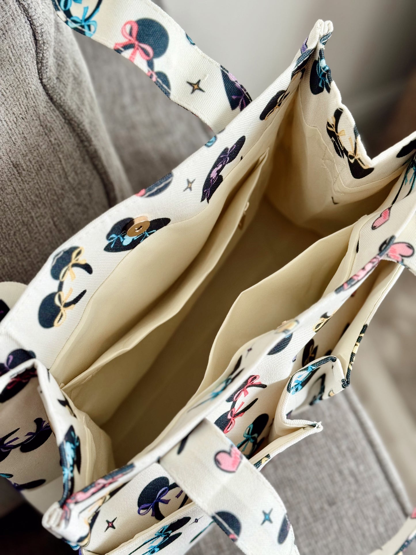 Mouse Hat Canvas Tote Bag (READY TO SHIP) - NO EXCHANGES OR CANCELATIONS