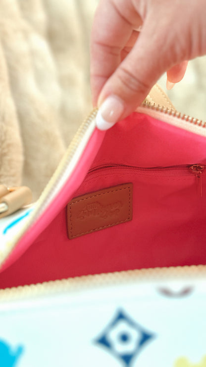 Monogram Cylinder Purse (READY TO SHIP) NO EXCHANGES OR CANCELATIONS