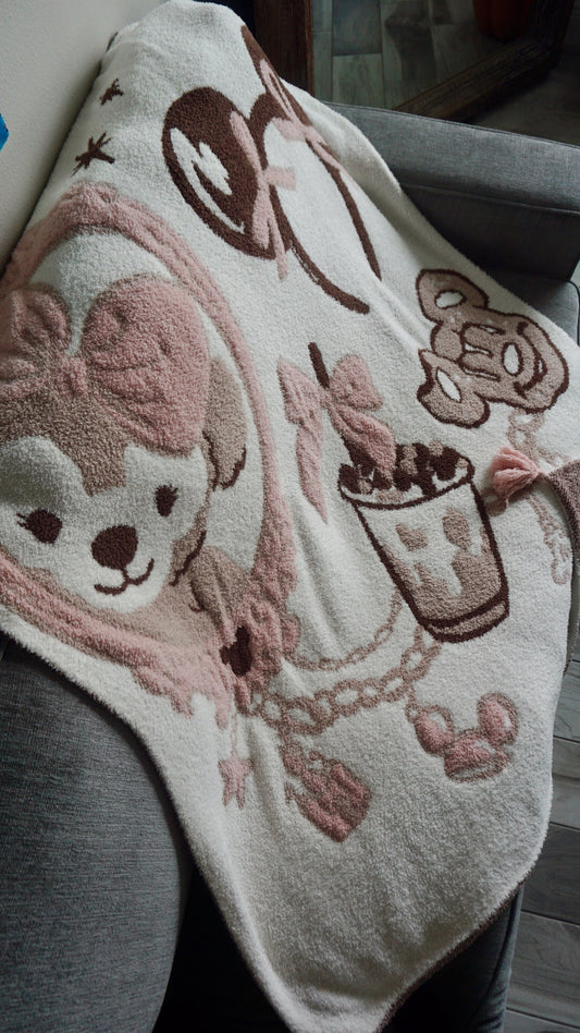 Cute Bear Coquette Blanket (READY TO SHIP)