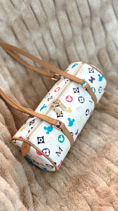 Monogram Cylinder Purse (READY TO SHIP) NO EXCHANGES OR CANCELATIONS