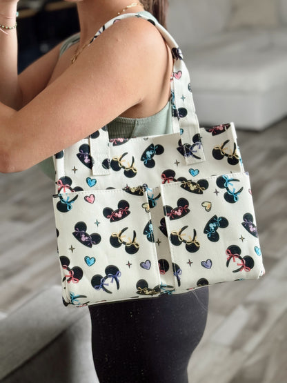 Mouse Hat Canvas Tote Bag (READY TO SHIP) - NO EXCHANGES OR CANCELATIONS