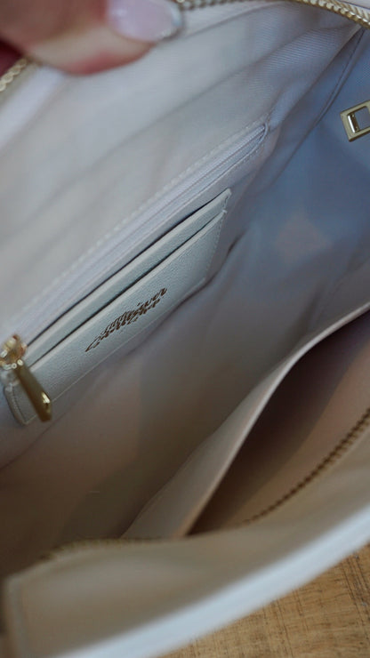 Nude Checkered Crossbody/Hand (READY TO SHIP)