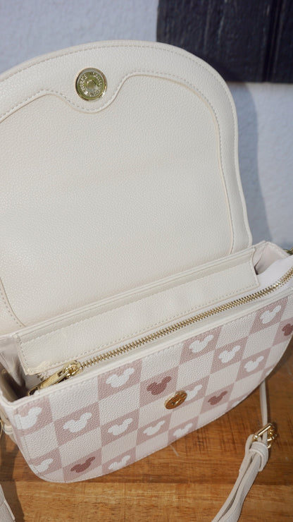 Nude Checkered Crossbody/Hand (READY TO SHIP)