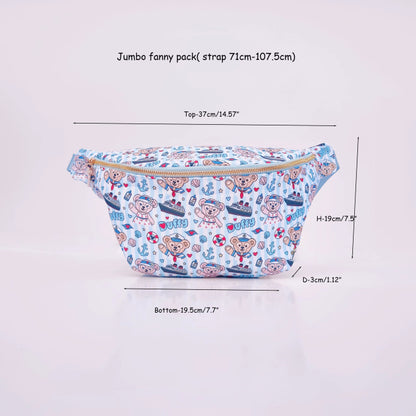 Beary Sailing Friends Jumbo Fannypack (READY TO SHIP) NO EXCHANGES OR CANCELATIONS