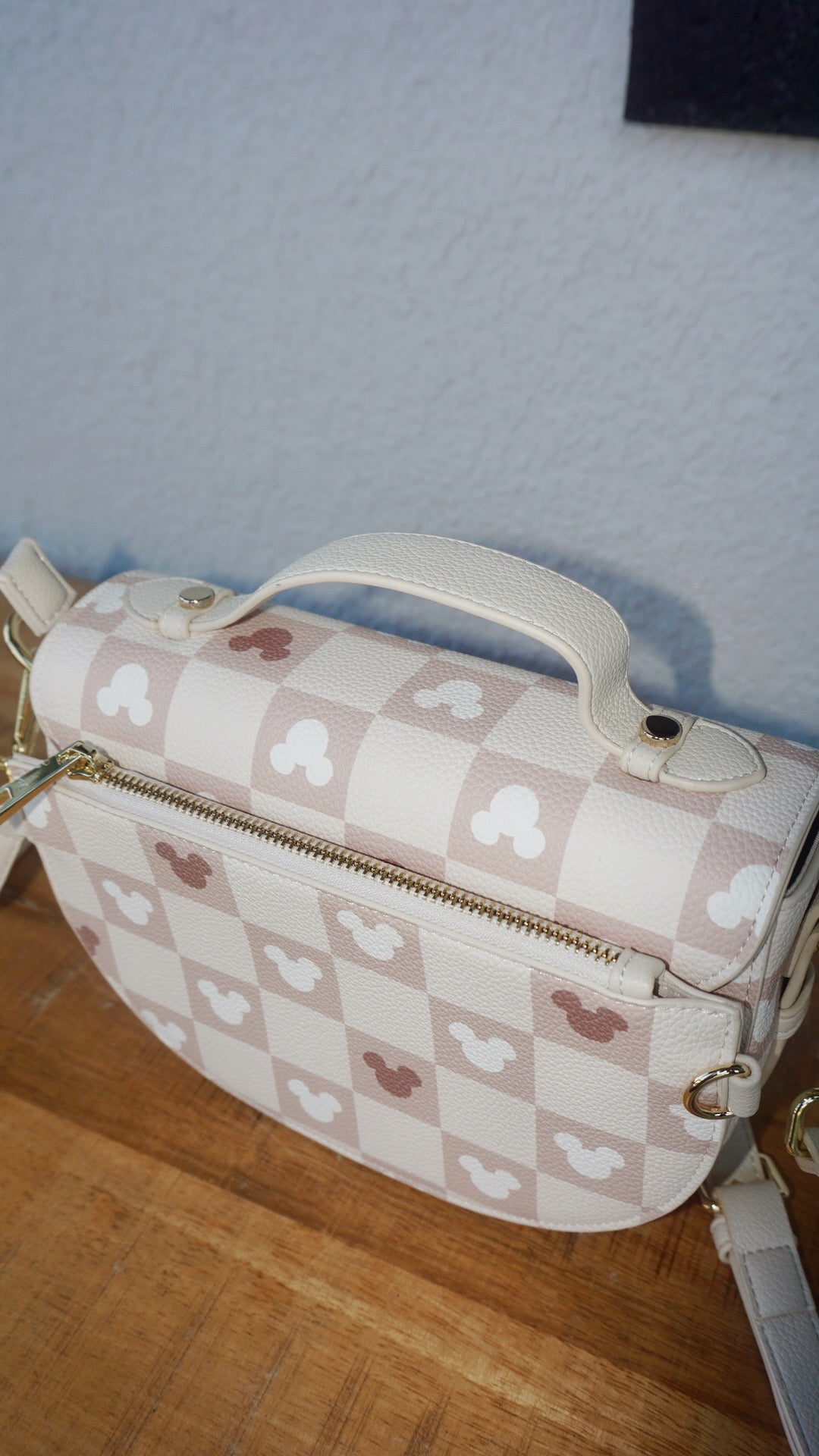 Nude Checkered Crossbody/Hand (READY TO SHIP)