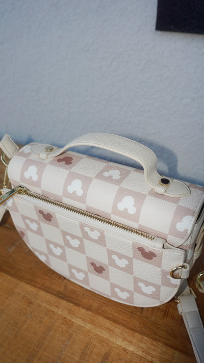 Nude Checkered Crossbody/Hand (READY TO SHIP)