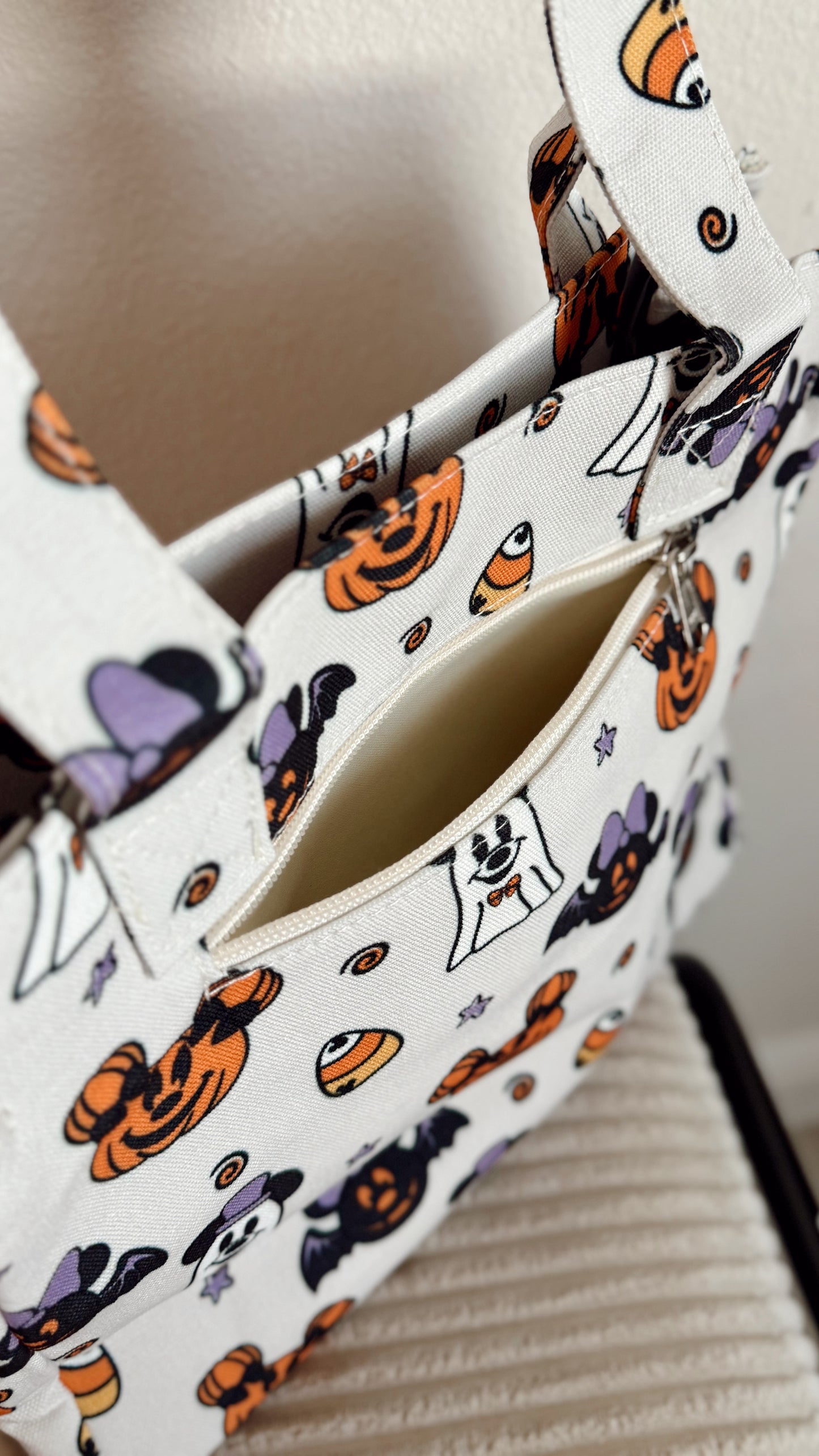 Spooky Friends Canvas Tote Purse (READY TO SHIP)  NO EXCHANGES OR CANCELATIONS