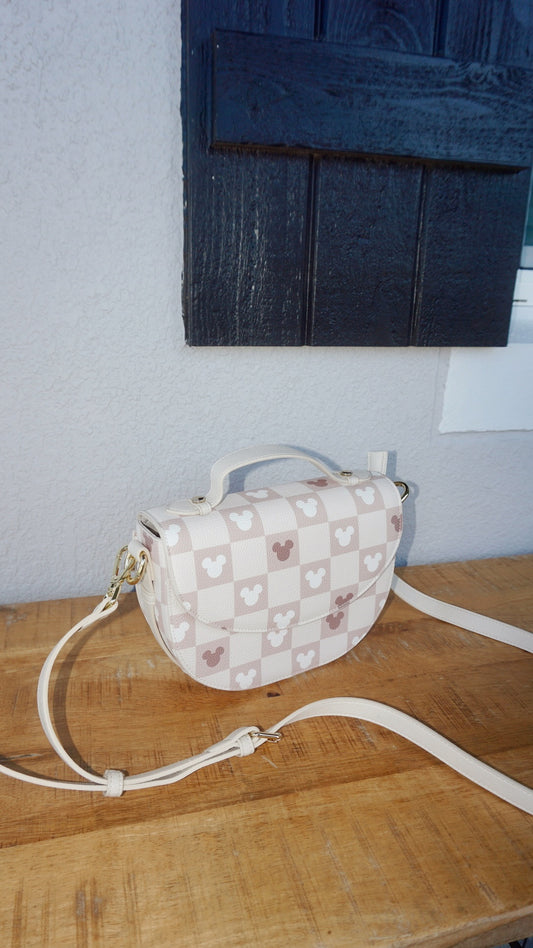 Nude Checkered Crossbody/Hand (READY TO SHIP)