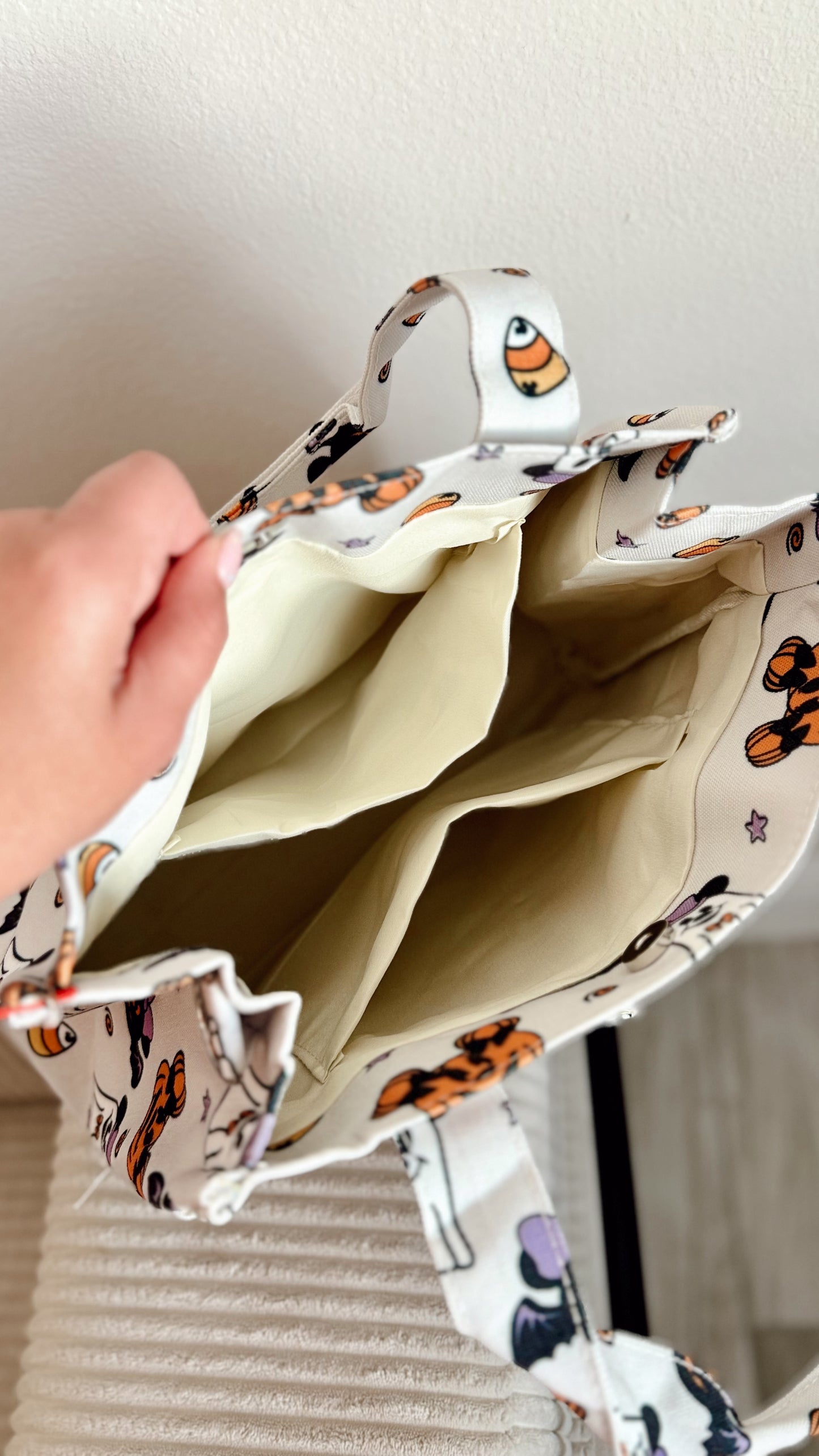 Spooky Friends Canvas Tote Purse (READY TO SHIP)  NO EXCHANGES OR CANCELATIONS