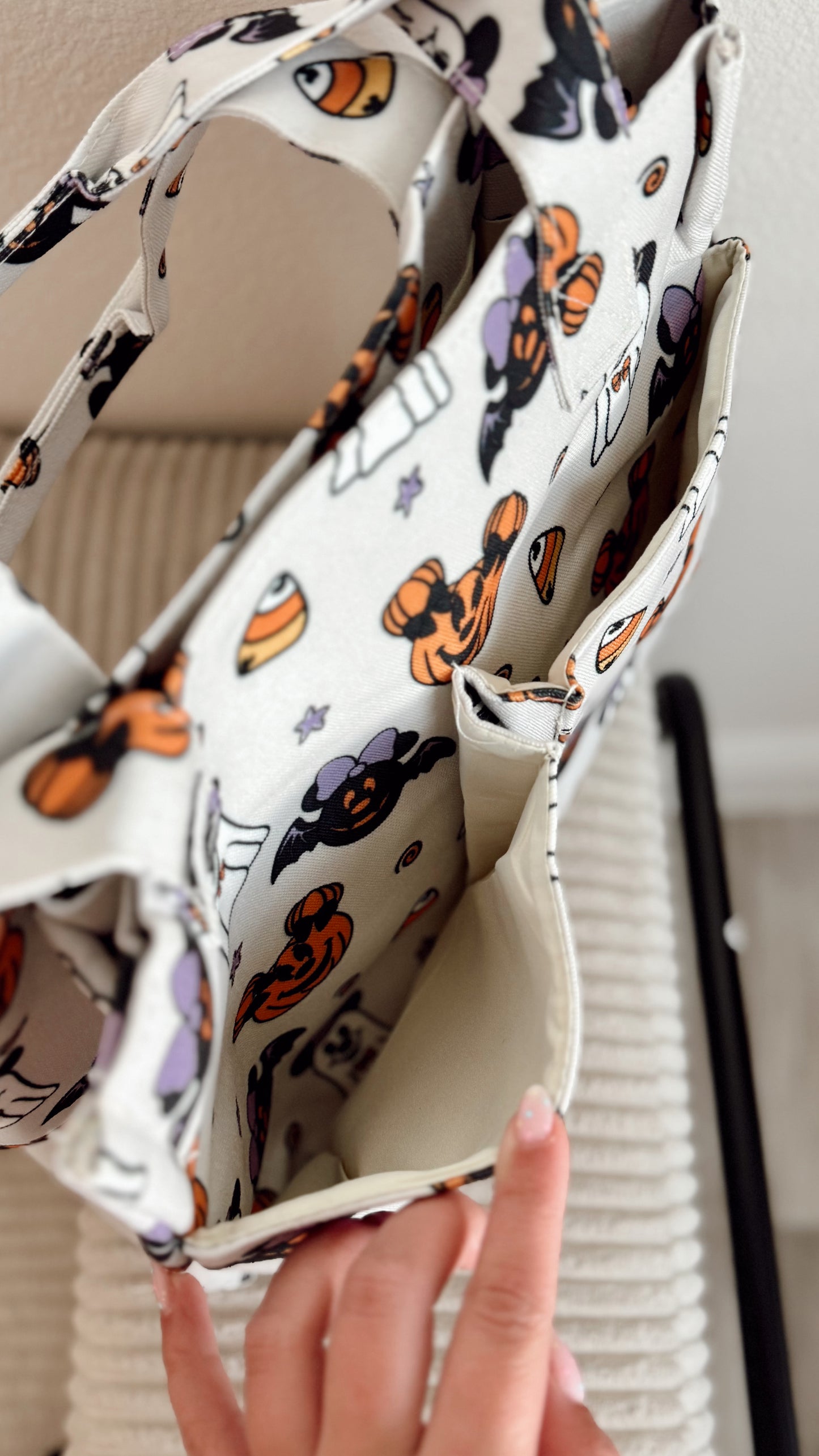 Spooky Friends Canvas Tote Purse (READY TO SHIP)  NO EXCHANGES OR CANCELATIONS