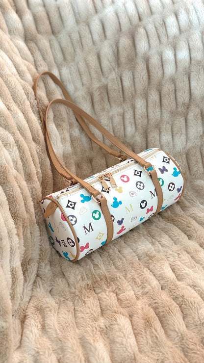 Monogram Cylinder Purse (READY TO SHIP) NO EXCHANGES OR CANCELATIONS