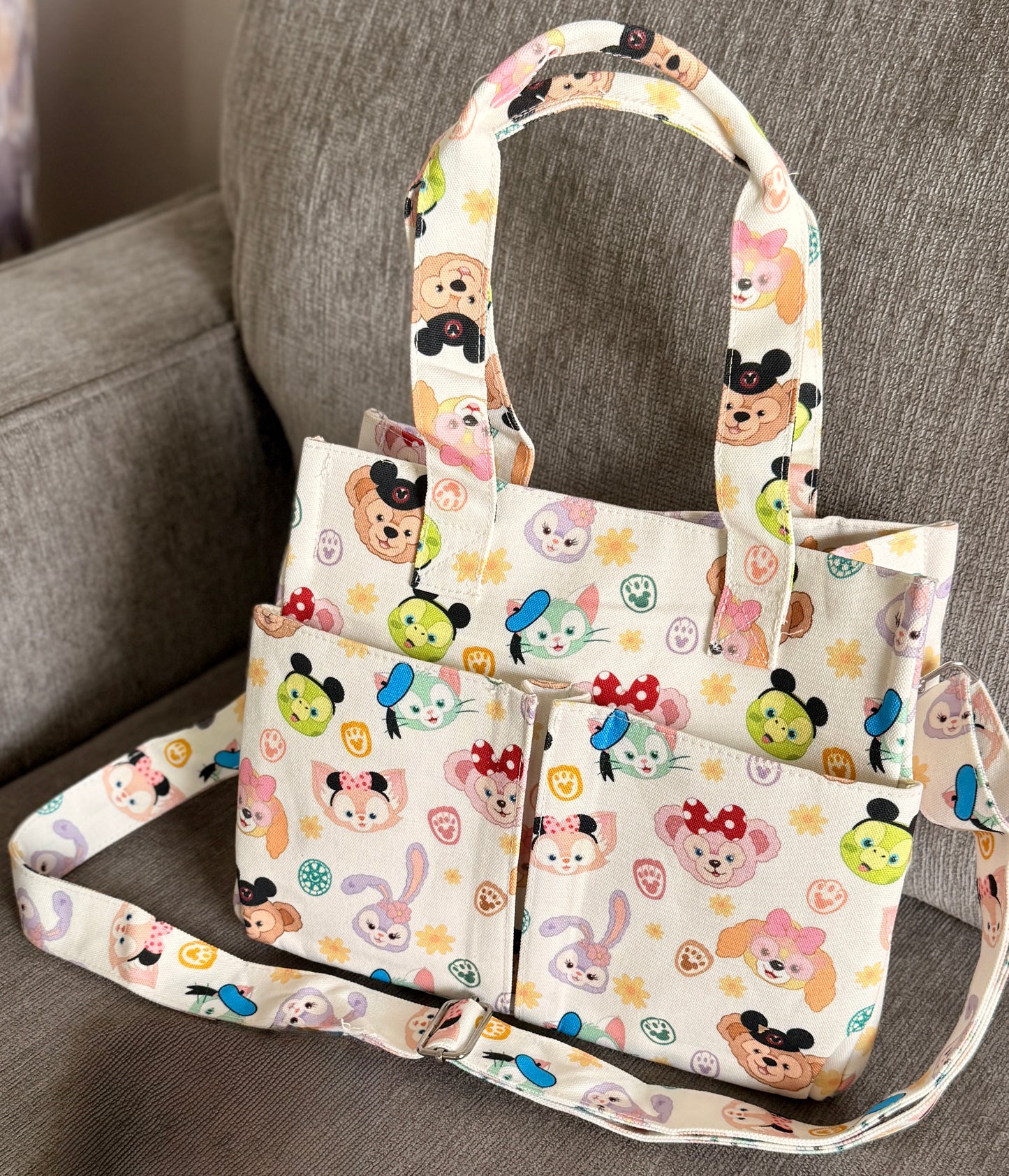 Bear & Friends Canvas Tote Purse (READY TO SHIP)  NO EXCHANGES OR CANCELATIONS