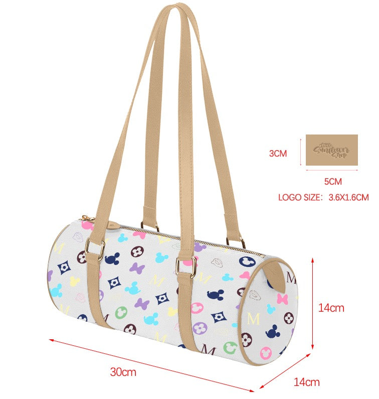 Monogram Cylinder Purse (READY TO SHIP) NO EXCHANGES OR CANCELATIONS