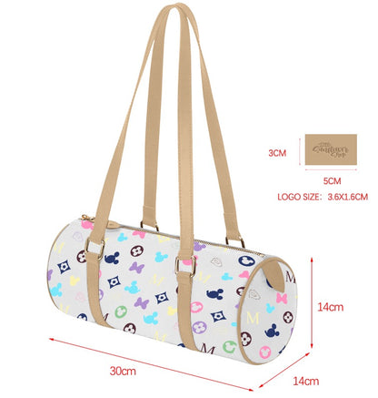 Monogram Cylinder Purse (READY TO SHIP) NO EXCHANGES OR CANCELATIONS