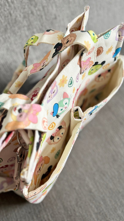 Bear & Friends Canvas Tote Purse (READY TO SHIP)  NO EXCHANGES OR CANCELATIONS