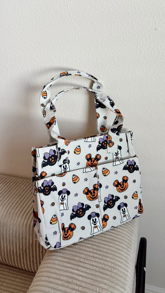 Spooky Friends Canvas Tote Purse (READY TO SHIP)  NO EXCHANGES OR CANCELATIONS